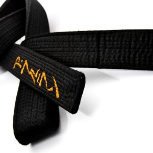 put letters on your black belt is using a fabric marker